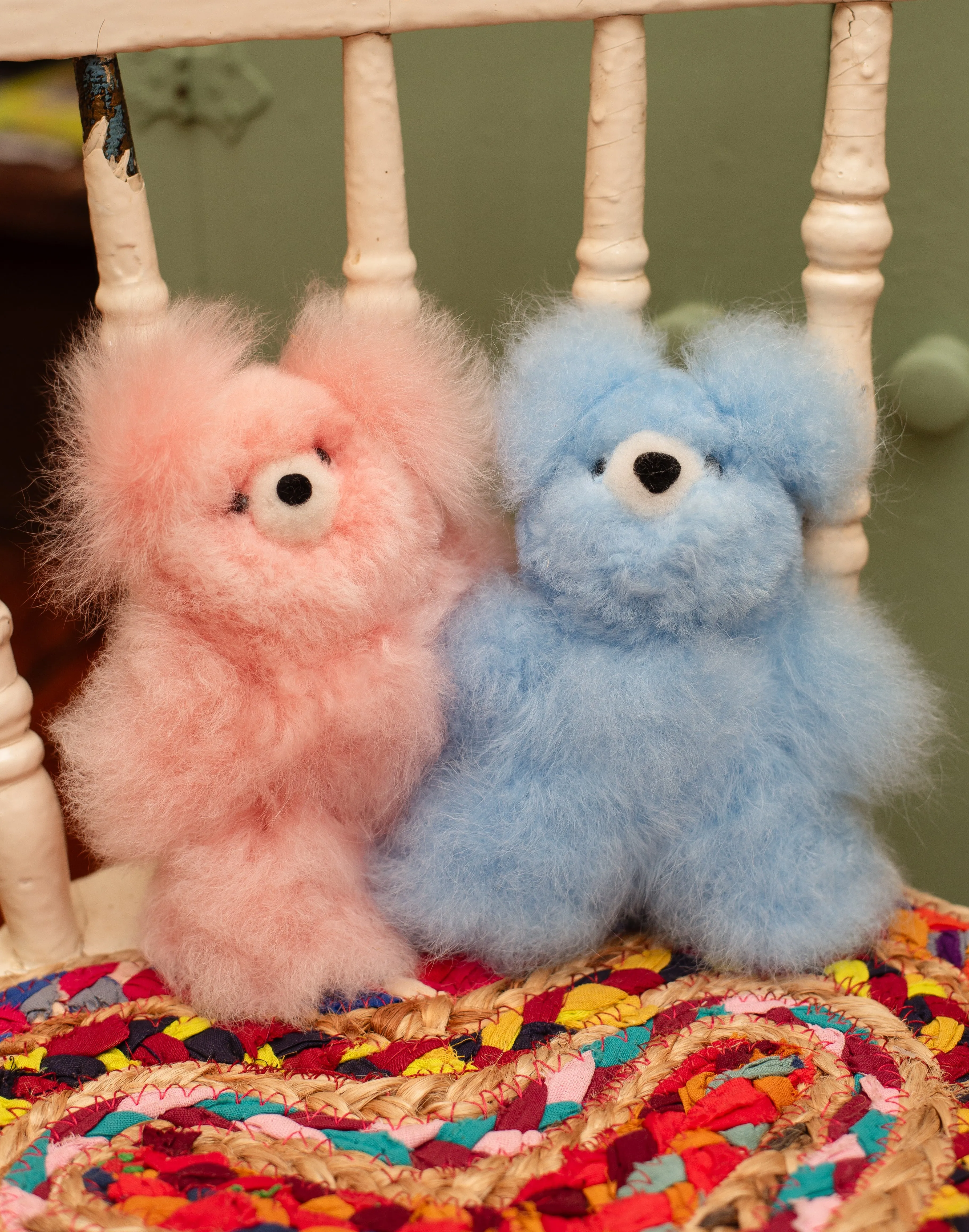 Alpaca Bear Plushie - Pink
