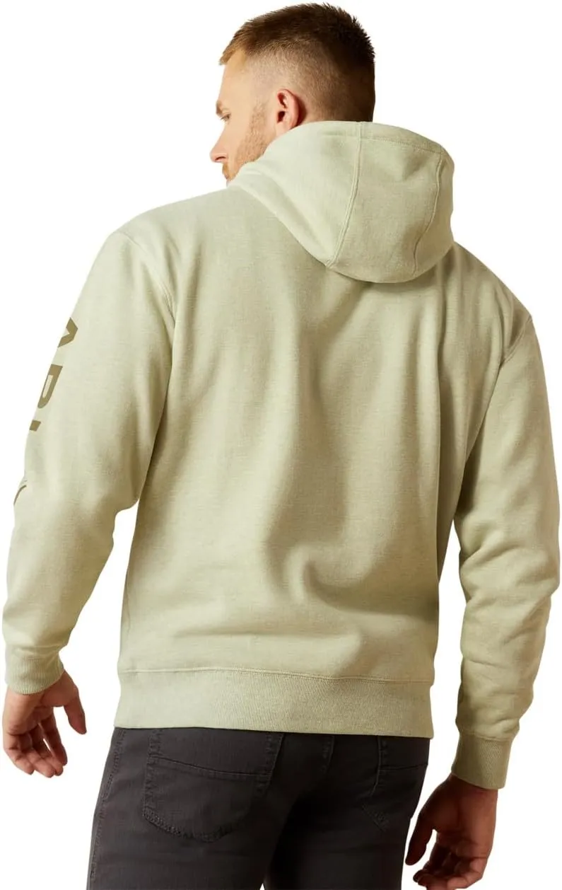 ARIAT Mens Light Blue Logo Hoodie