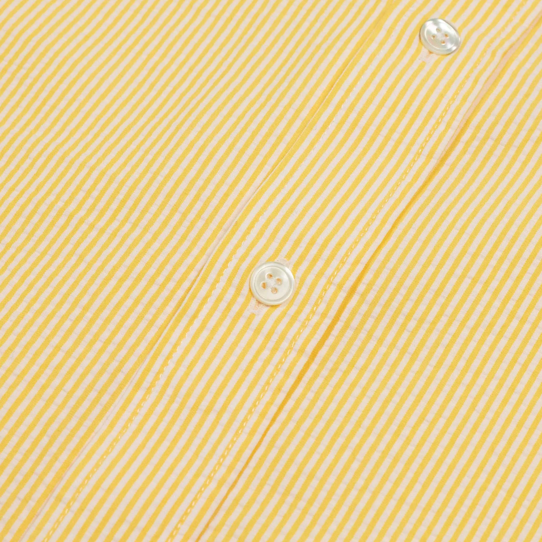 Atlantico shirt in yellow and white striped cotton seersucker