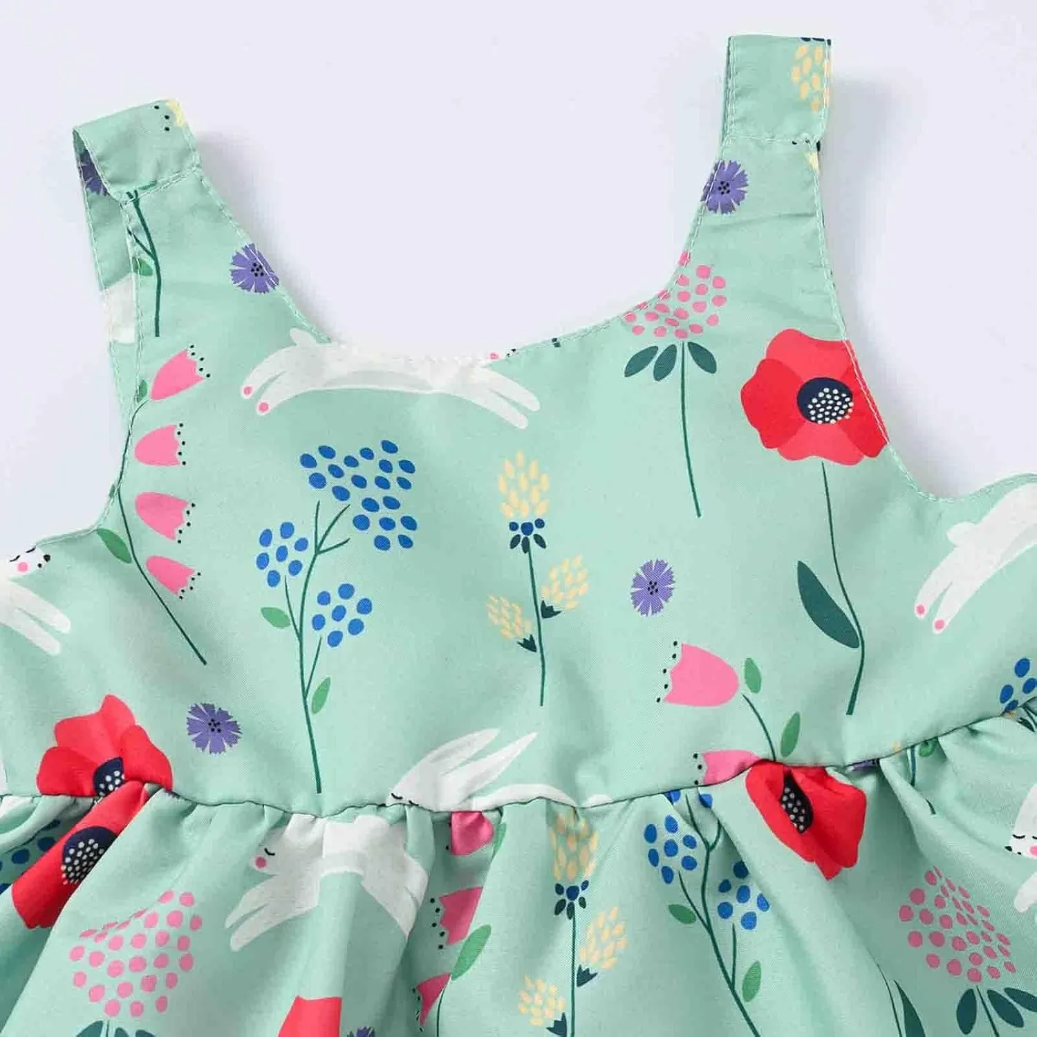 Baby Girl Tutu Dress Summer Sleeveless Backless Princess Birthday Party Dresses Flower Bow Sundress with Straw Hat Set