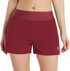 baleaf Women's 3''/ 5"/ 7" Quick Dry High Waisted Swim Board Shorts UPF 50  Swimsuit Bottom Trunks with Liner