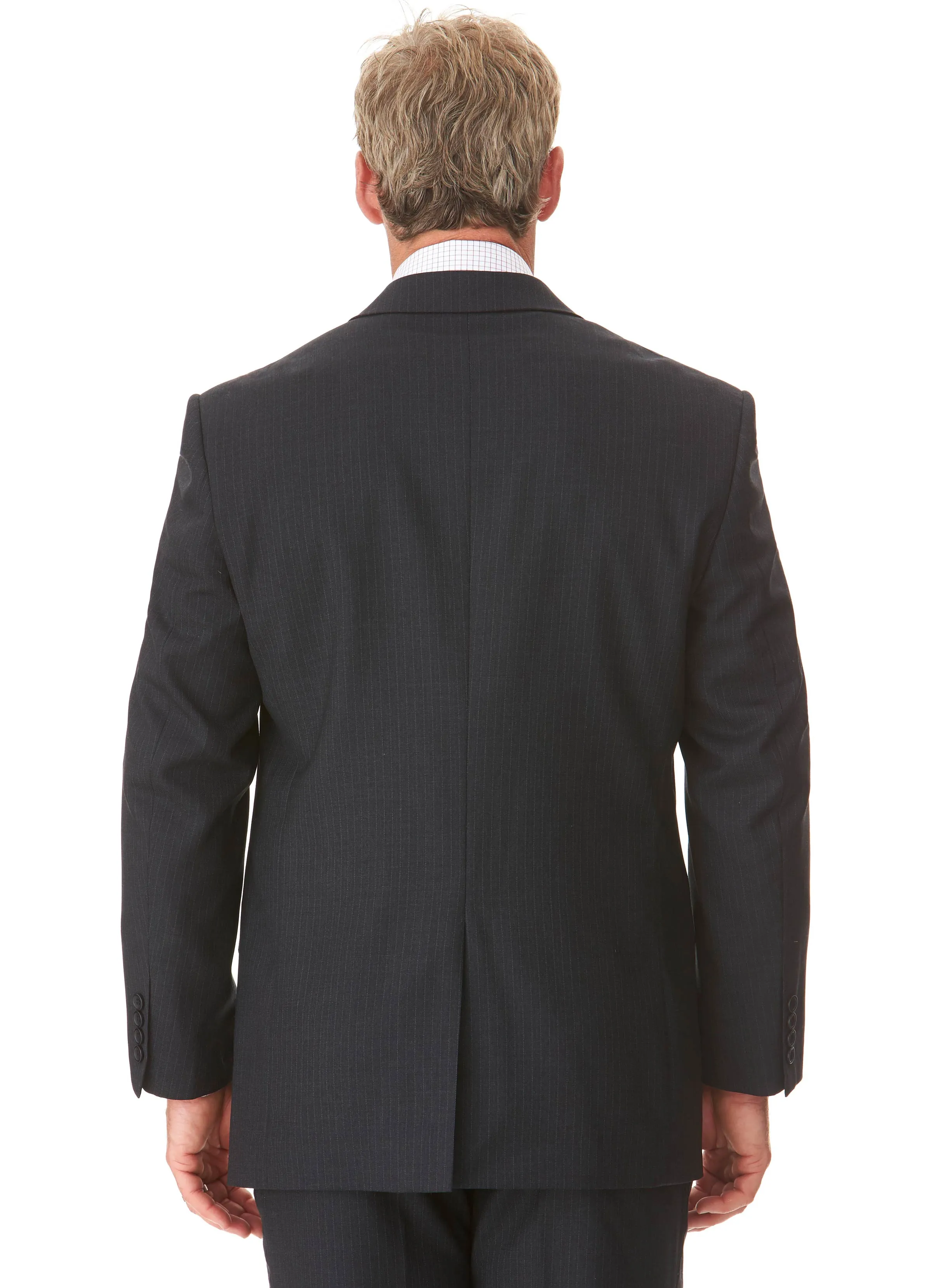 BANYAN GREY PURE WOOL PINSTRIPE SUIT