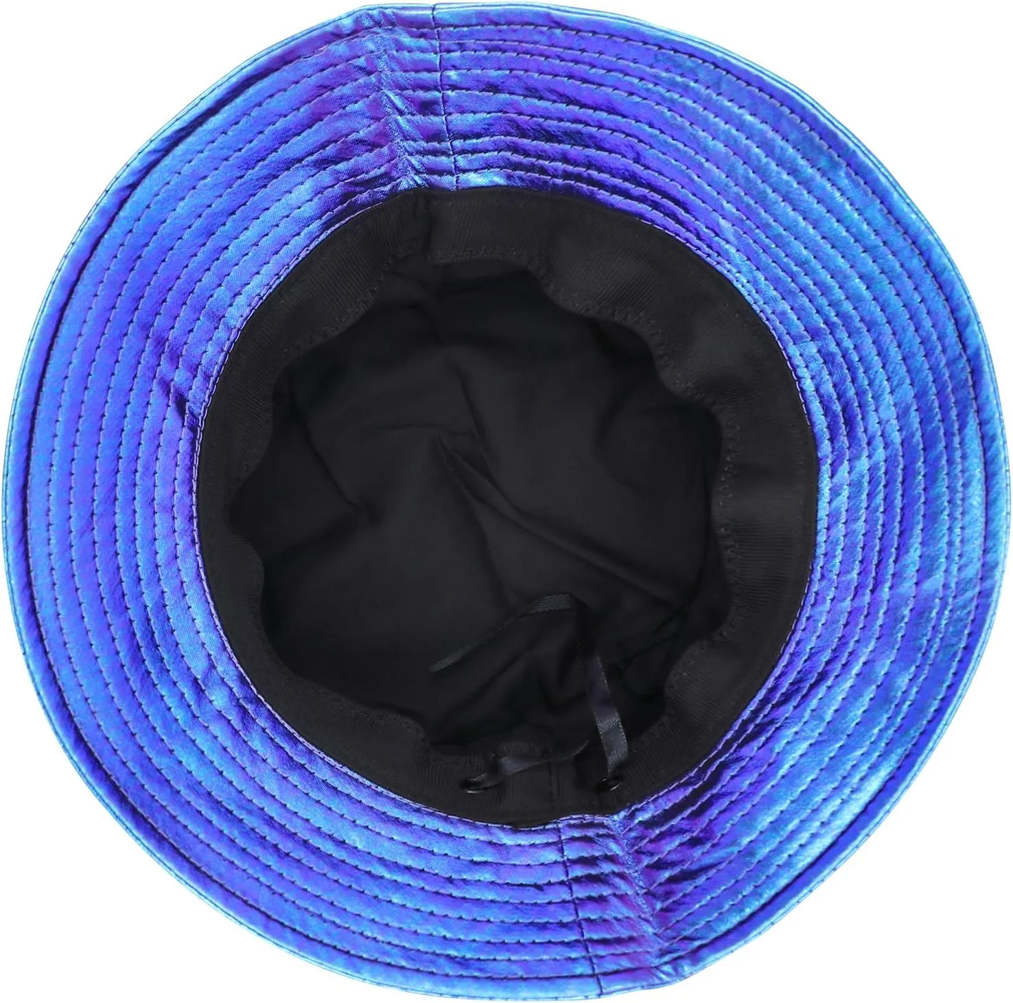 BOLLEY JOSS Metallic Bucket Hat for Women Holographic Bucket Cap Packable Outdoor Travel Sunhat Unisex Fisherman Cap