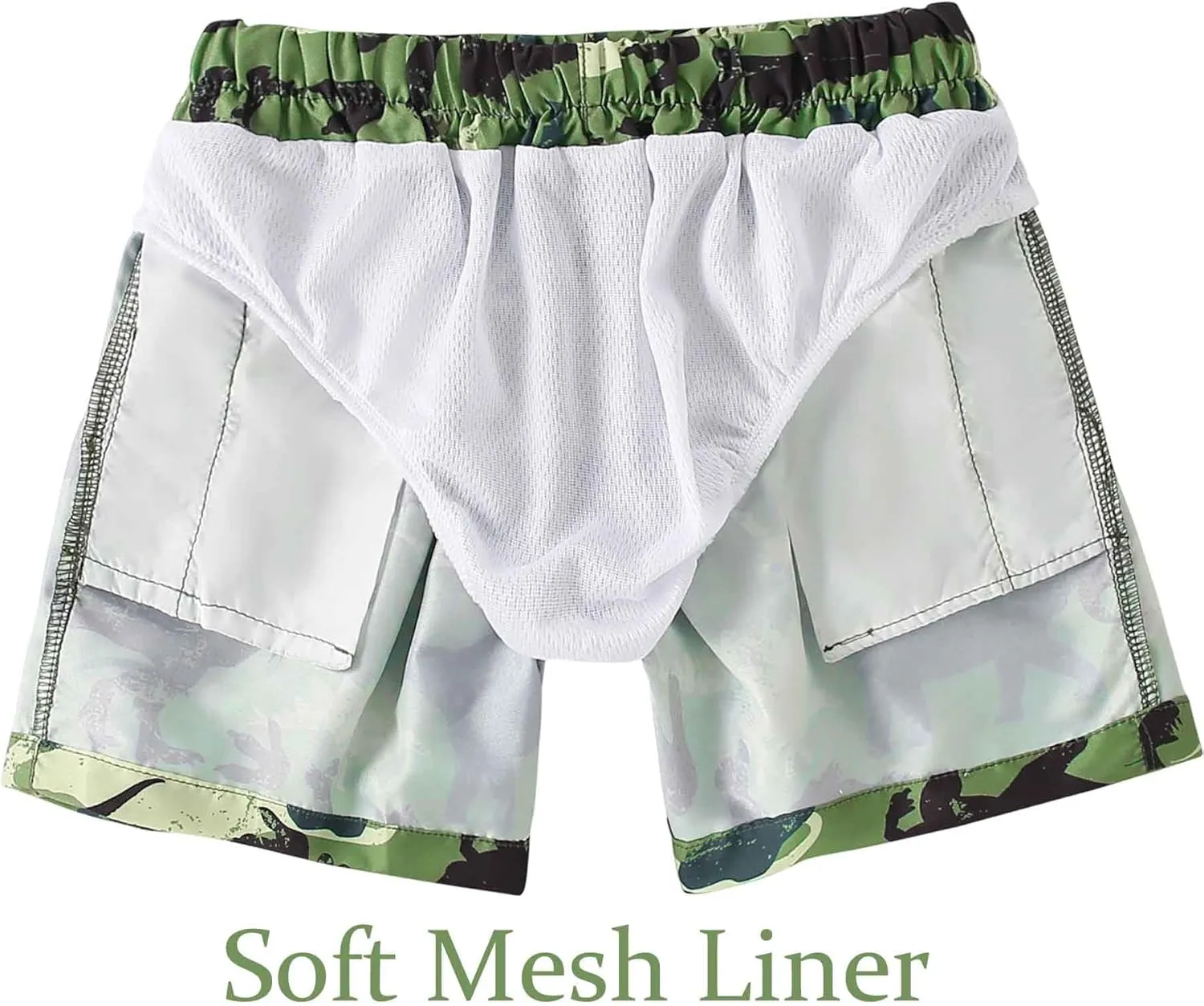 Boys Swim Trunks Quick Dry Swim Board Shorts Toddler Beach Lightweight Swimsuit Bottom for Kids 2-8Y