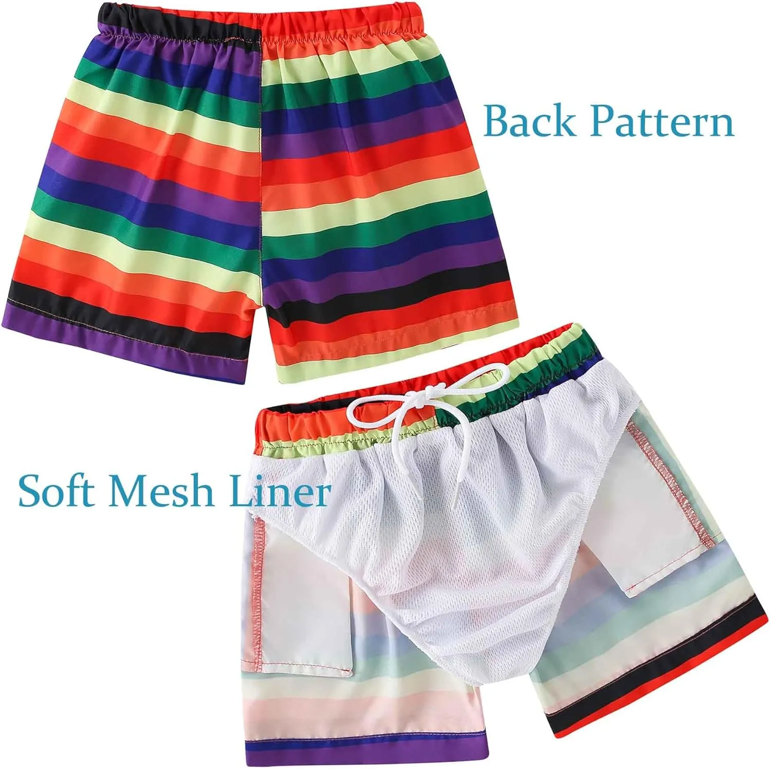 Boys Swim Trunks Quick Dry Swim Board Shorts Toddler Beach Lightweight Swimsuit Bottom for Kids 2-8Y