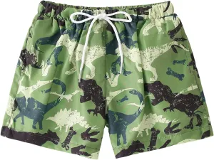 Boys Swim Trunks Quick Dry Swim Board Shorts Toddler Beach Lightweight Swimsuit Bottom for Kids 2-8Y