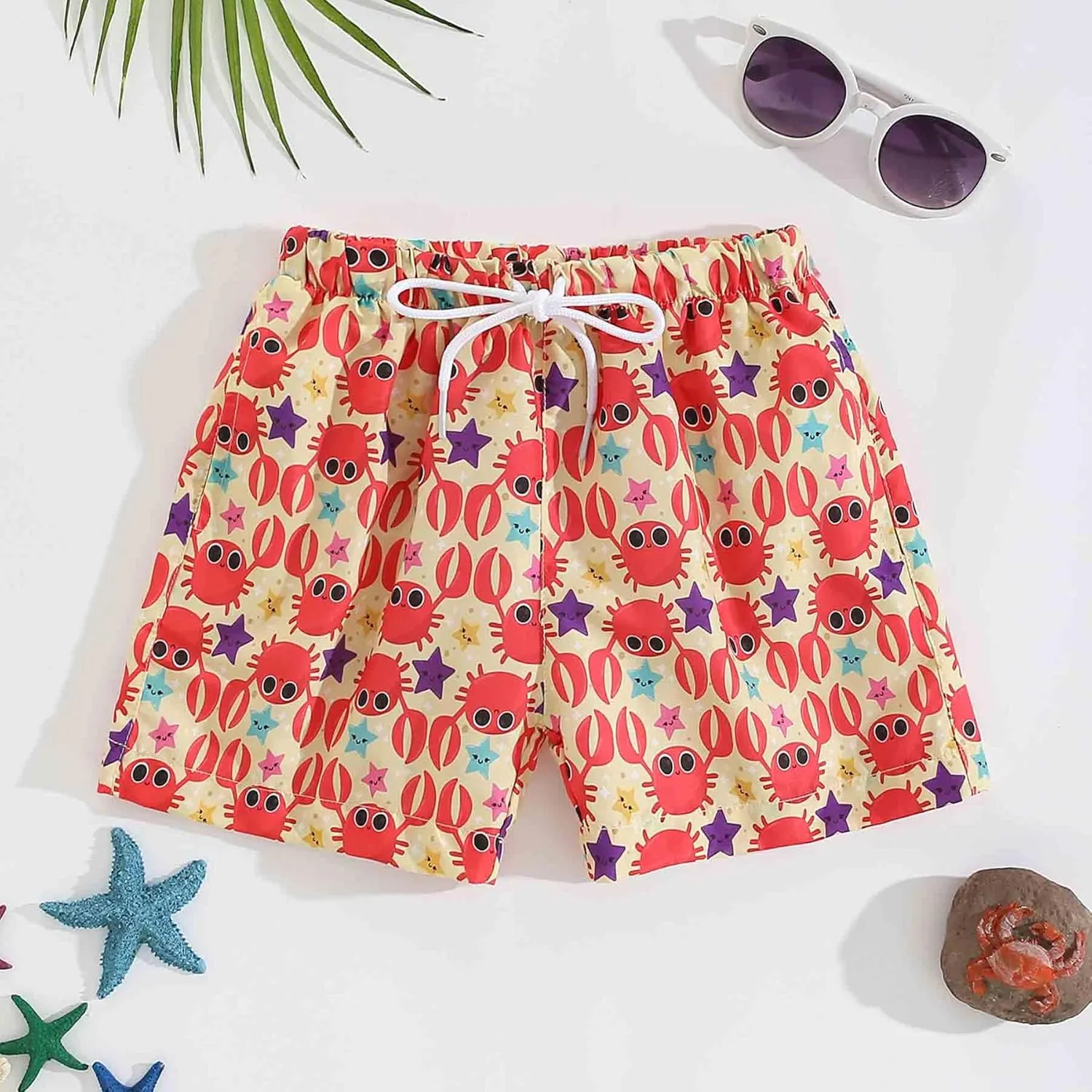 Boys Swim Trunks Quick Dry Swim Board Shorts Toddler Beach Lightweight Swimsuit Bottom for Kids 2-8Y