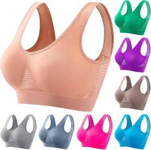 Bras for Women 2024 Breathable Cool Liftup Air Bra Breathable and Comfortable Mesh Sports Bras for Women Plus Size