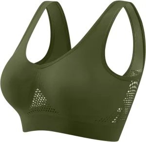 Breathable Anti-Sagging Breasts Sports Bras for Women Cooling Comfort Wireless Bralettes Breathable Lift Up Bra