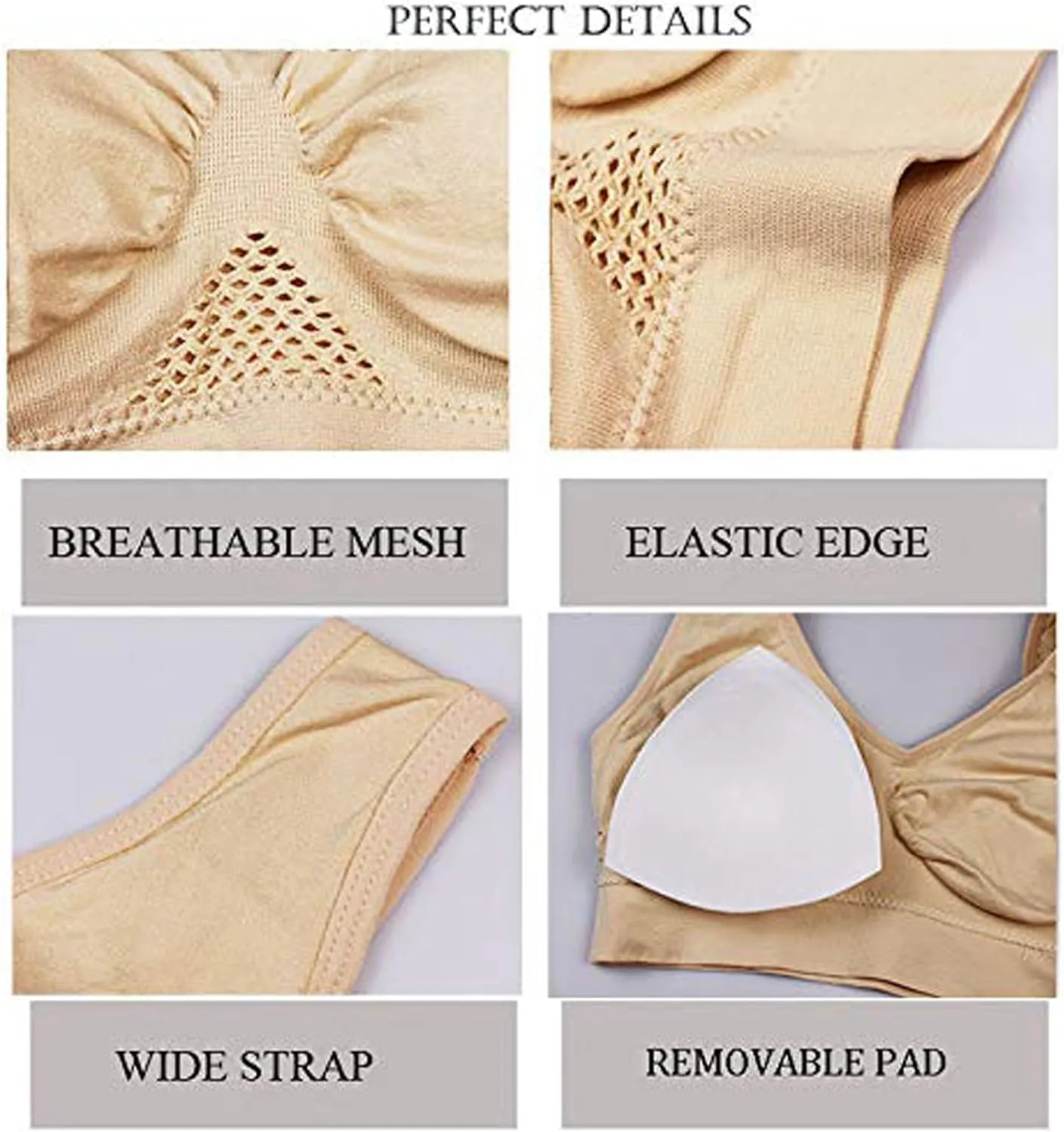 Breathable Cool Liftup Air Bra, Breathable Cool Lift Up Air Bra, Air Breathable Cooling Mesh Stretch Freedom Bra Seamless