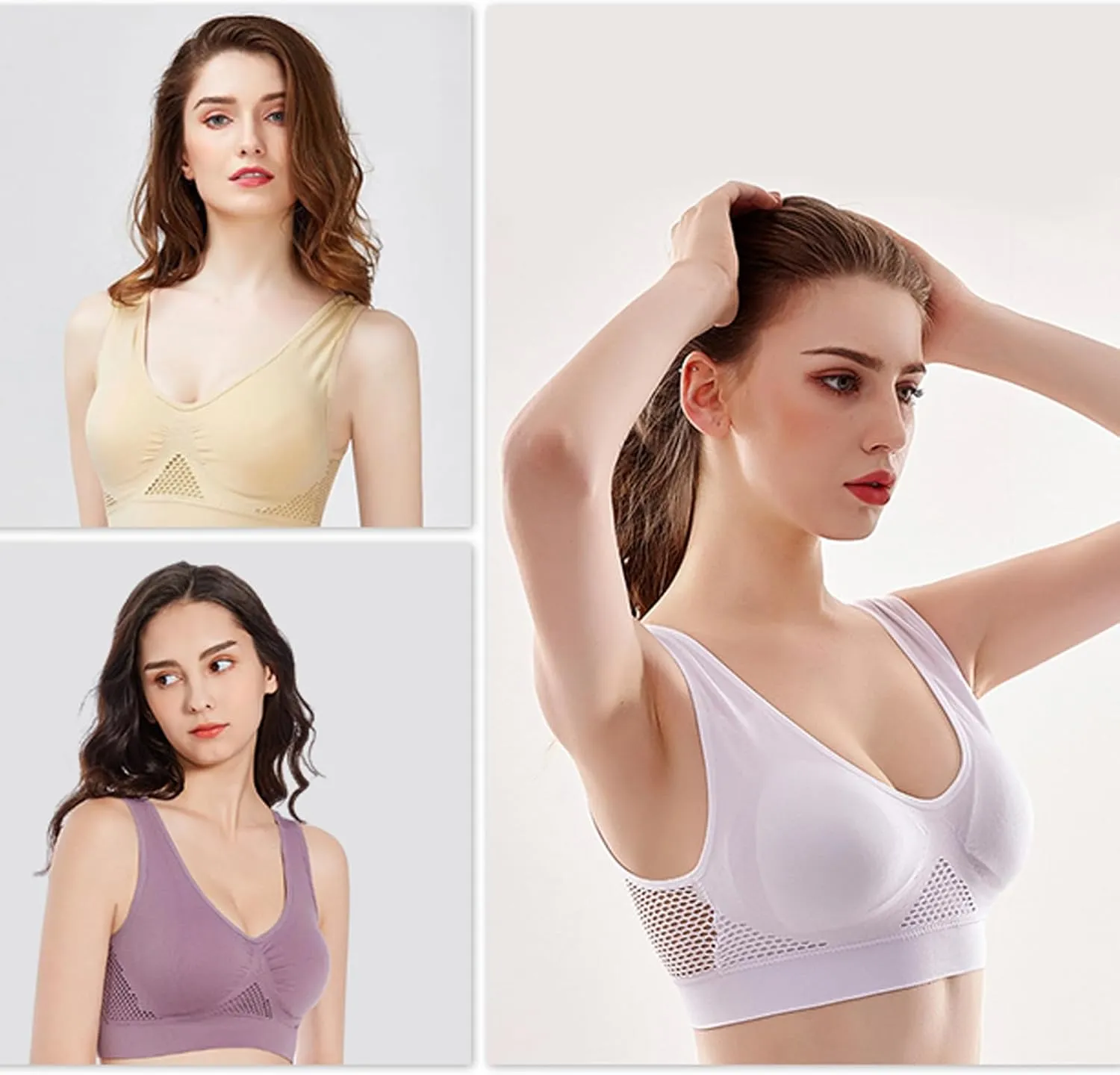 Breathable Cool Liftup Air Bra, Breathable Cool Lift Up Air Bra, Air Breathable Cooling Mesh Stretch Freedom Bra Seamless