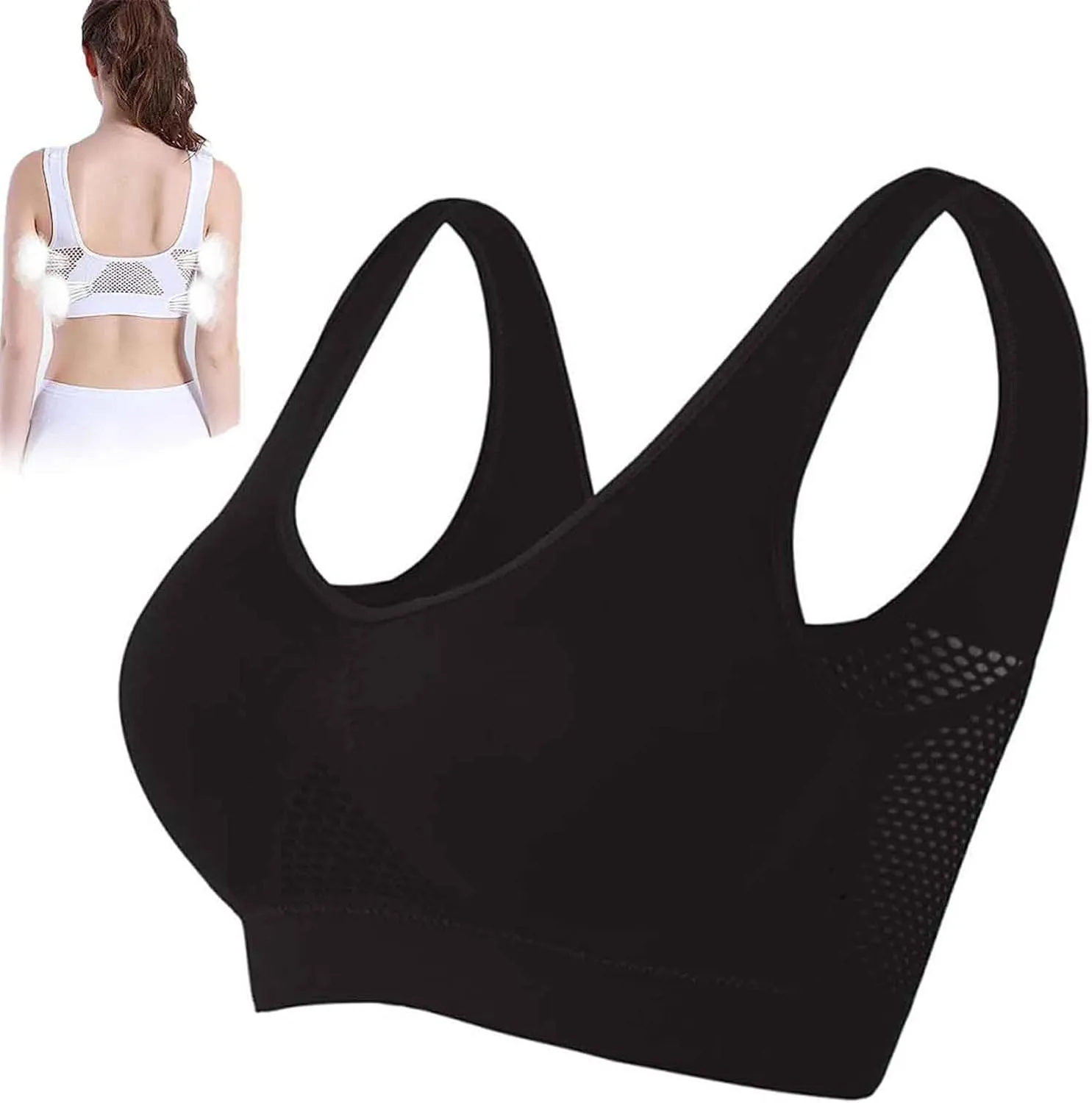 Breathable Cool Liftup Air Bra, Breathable Cool Lift Up Air Bra, Air Breathable Cooling Mesh Stretch Freedom Bra Seamless
