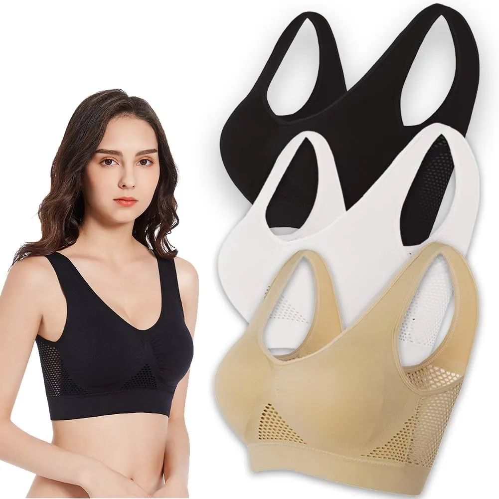Breathable Cool Liftup Air Bra for Women, New Breathable Bras, Breathable and Comfortable Mesh Sports Bra for Women