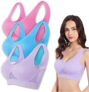 Breathable Cool Liftup Air Bra for Women, New Breathable Bras, Breathable and Comfortable Mesh Sports Bra for Women