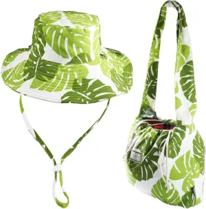 Bucket Hat and Shoulder Bag Set for Women Wide Brim Summer Beach Cap Foldable Travel Fisherman Hat 