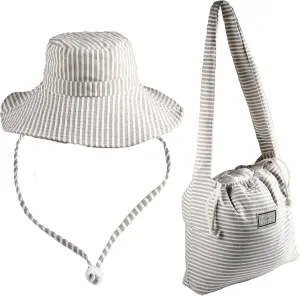 Bucket Hat and Shoulder Bag Set for Women Wide Brim Summer Beach Cap Foldable Travel Fisherman Hat 