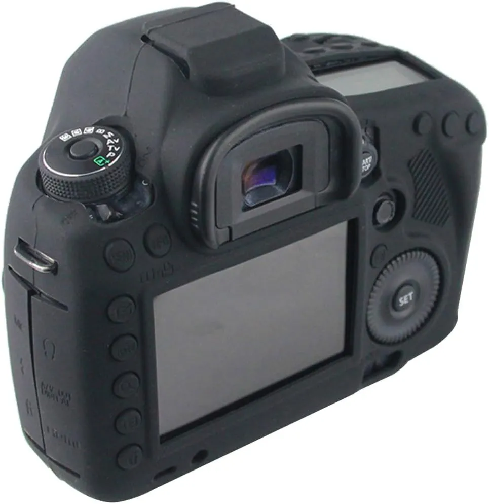 Camera Body Housing Case, Silicone Camera Case Protective Cover for Canon EOS 5D Mark III, 5DS, 5DSR Digital Camera - Black