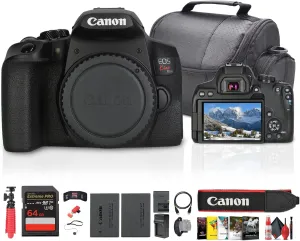 Canon EOS Kiss X10i / Rebel T8i DSLR Camera (Body Only)(3924C001)   Photo Software   64GB Card   Camera Bag   LP-E17 Battery   External Charger   Tripod   HDMI Cable   Cleaning Kit   More (Renewed)