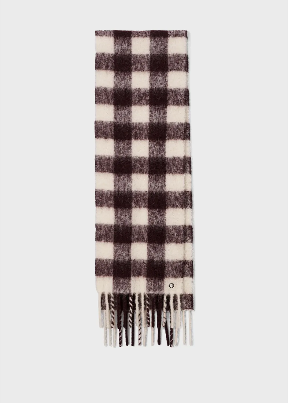 Checked Alpaca Scarf