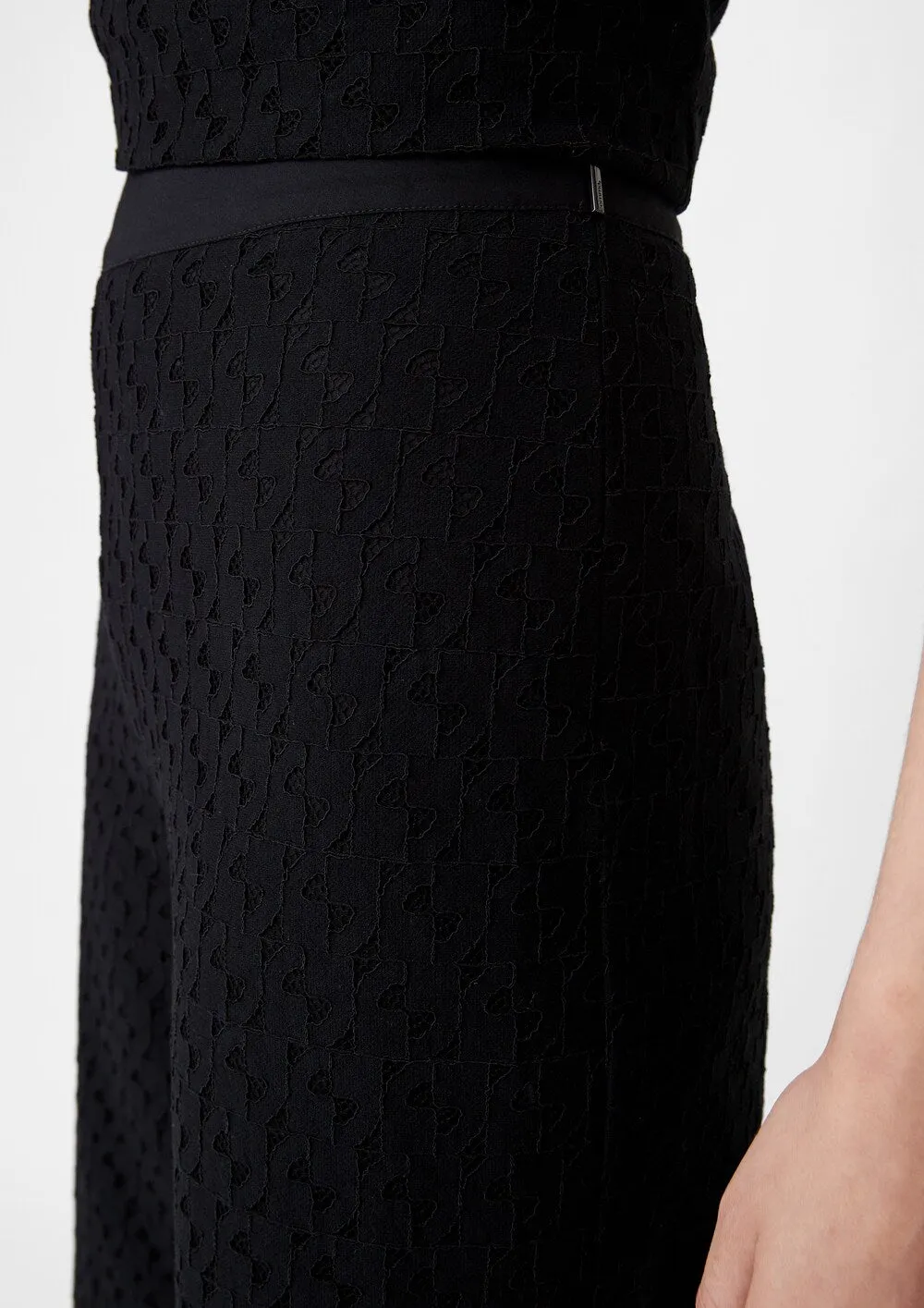 Comma wide trousers, black