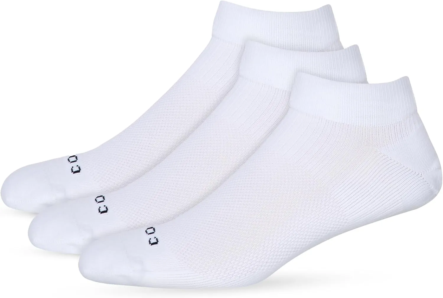 Comrad 3-Pack Nylon Ankle Compression Socks with Targeted Arch Compression
