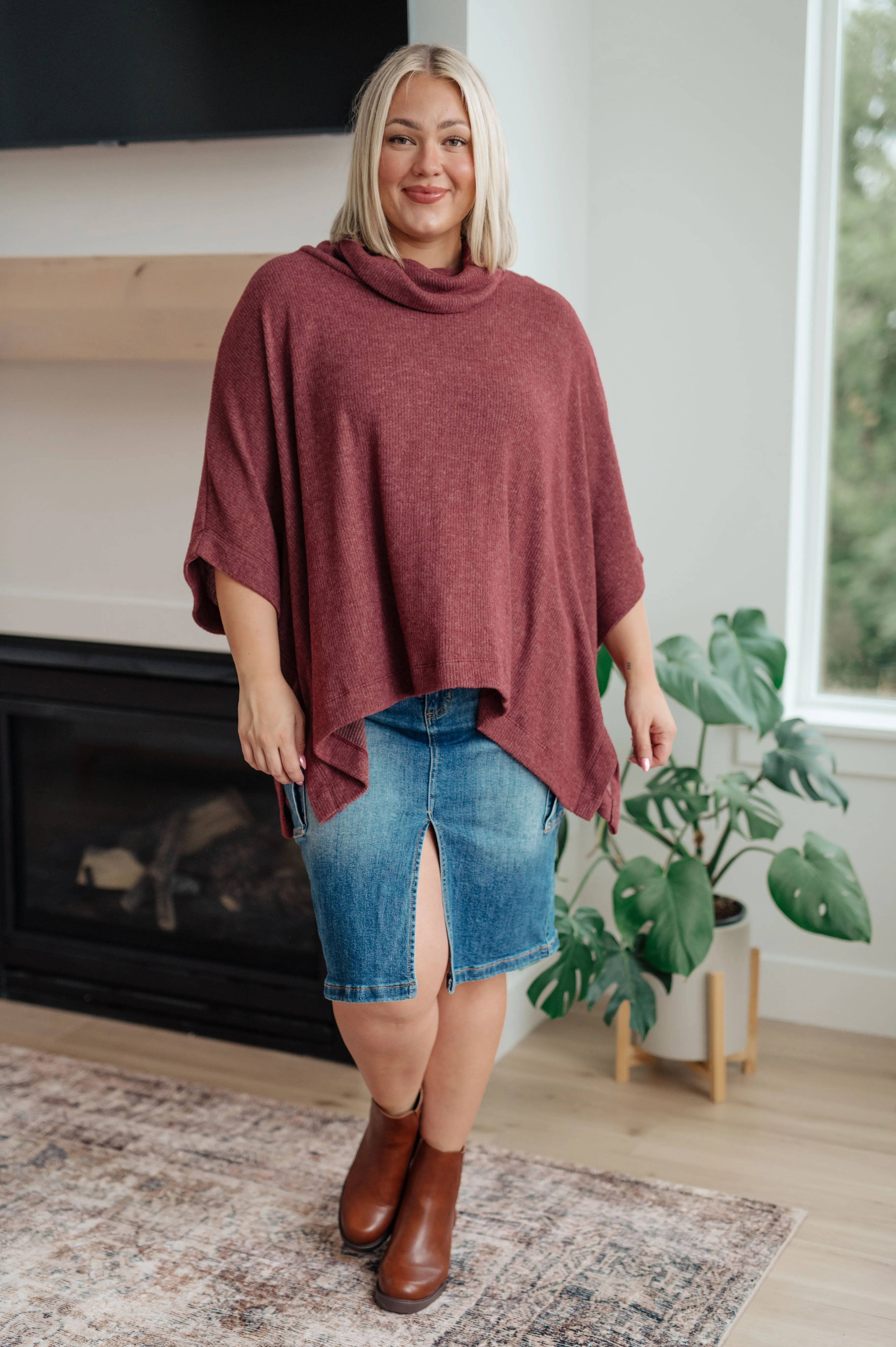 Cowl Neck Poncho
