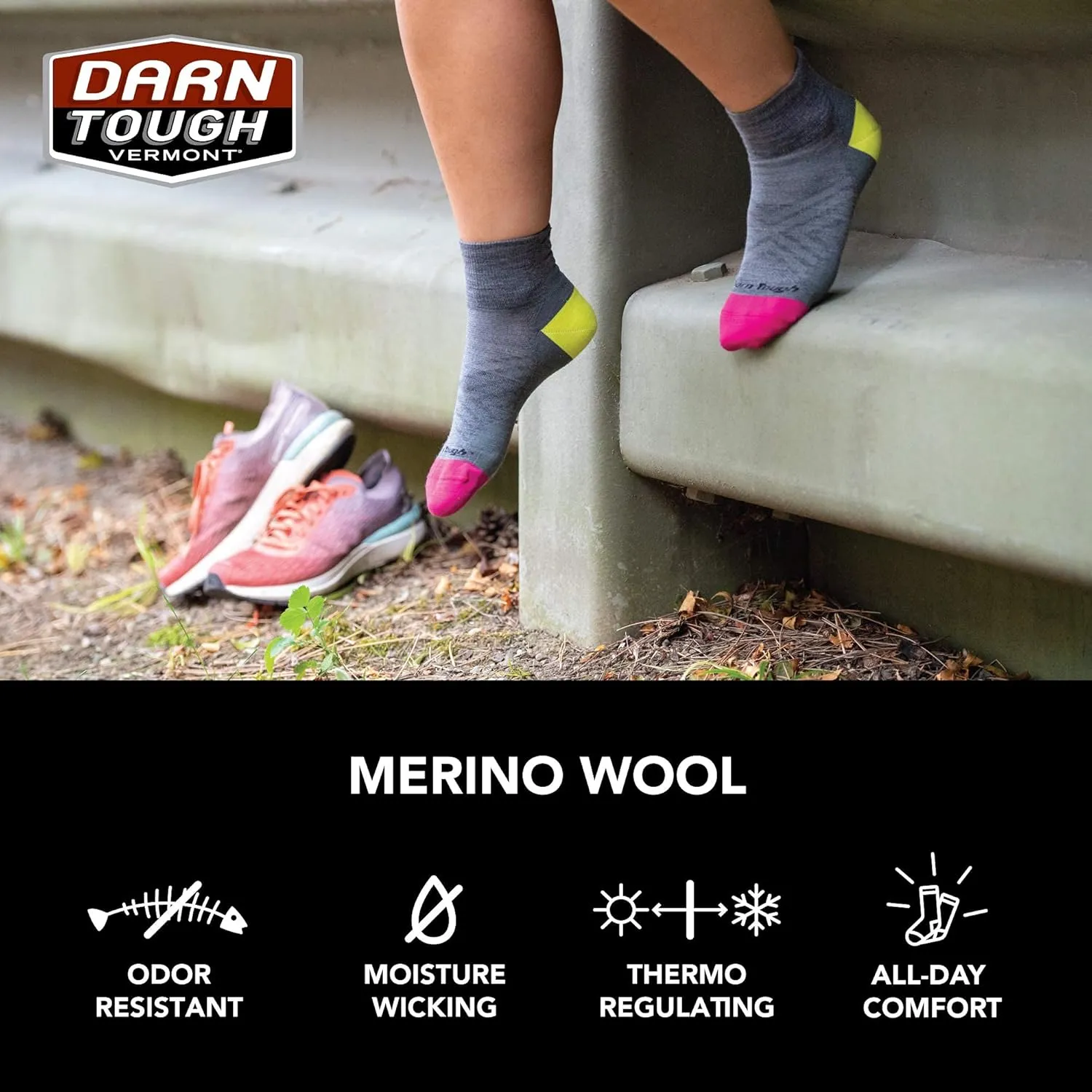 Darn Tough Vermont Run 1/4 Ultra-Lightweight with Cushion