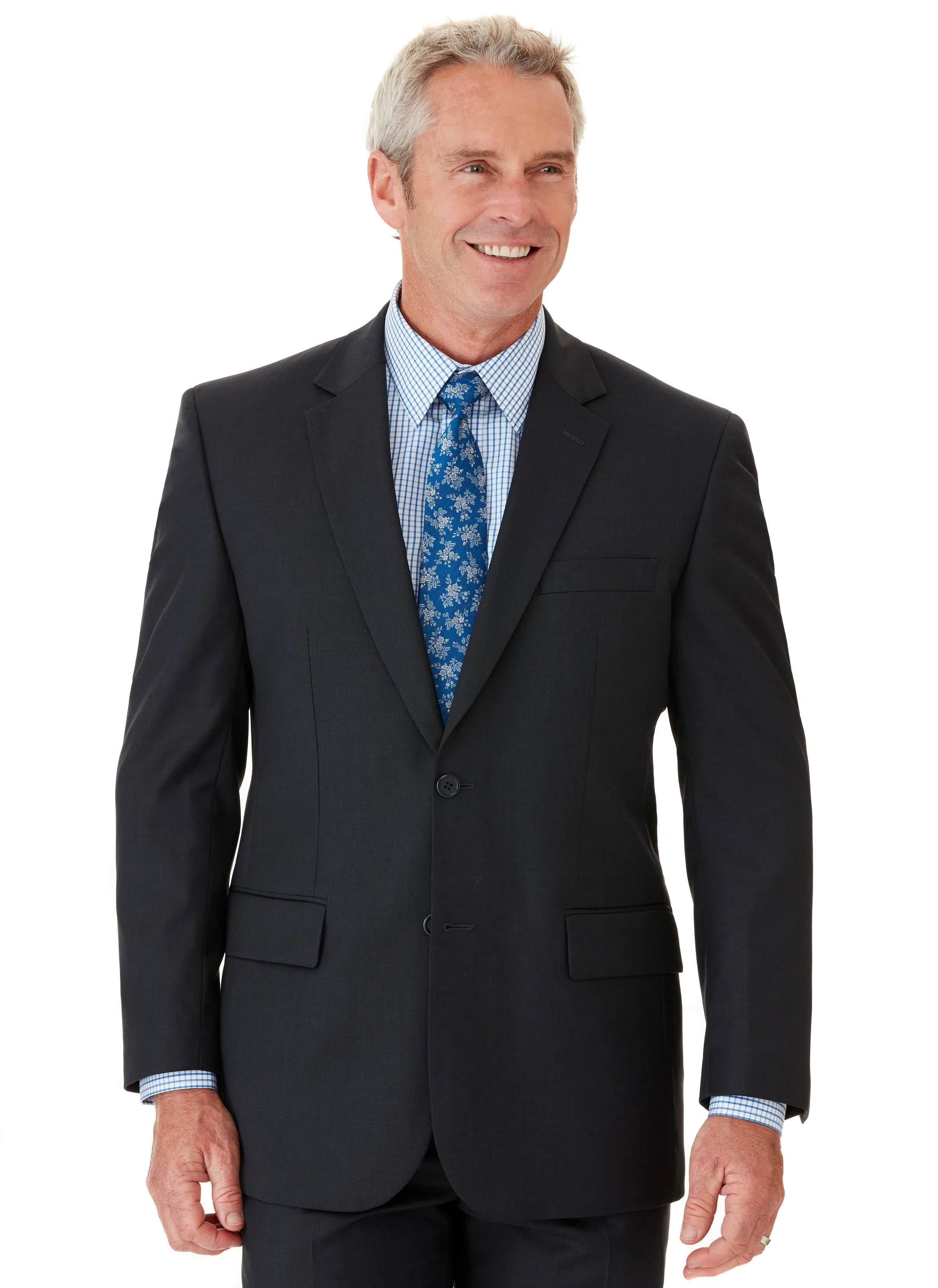 EDENHOPE SUPER 120's CHARCOAL PURE WOOL SUIT