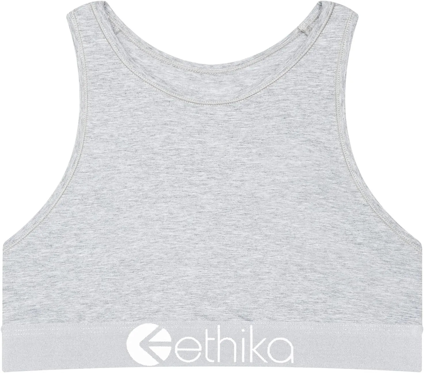 Ethika Women's High Neck Bra | Light Heather