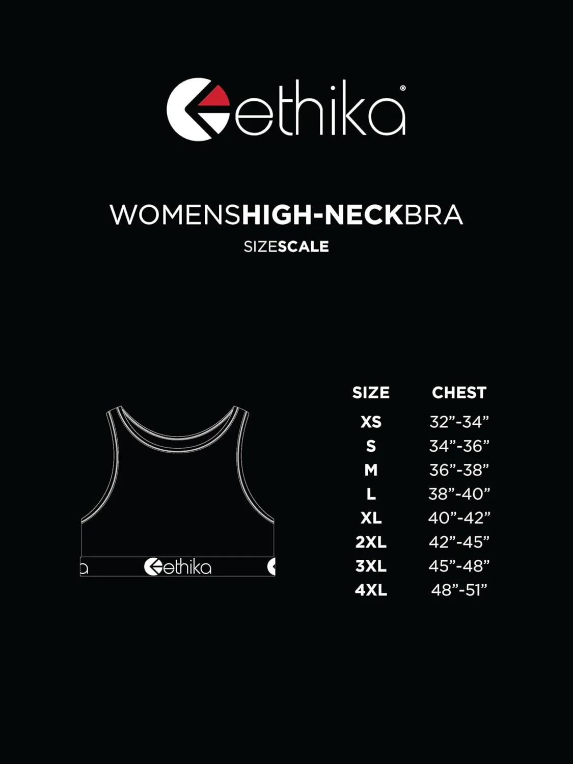 Ethika Women's High Neck Bra | Light Heather