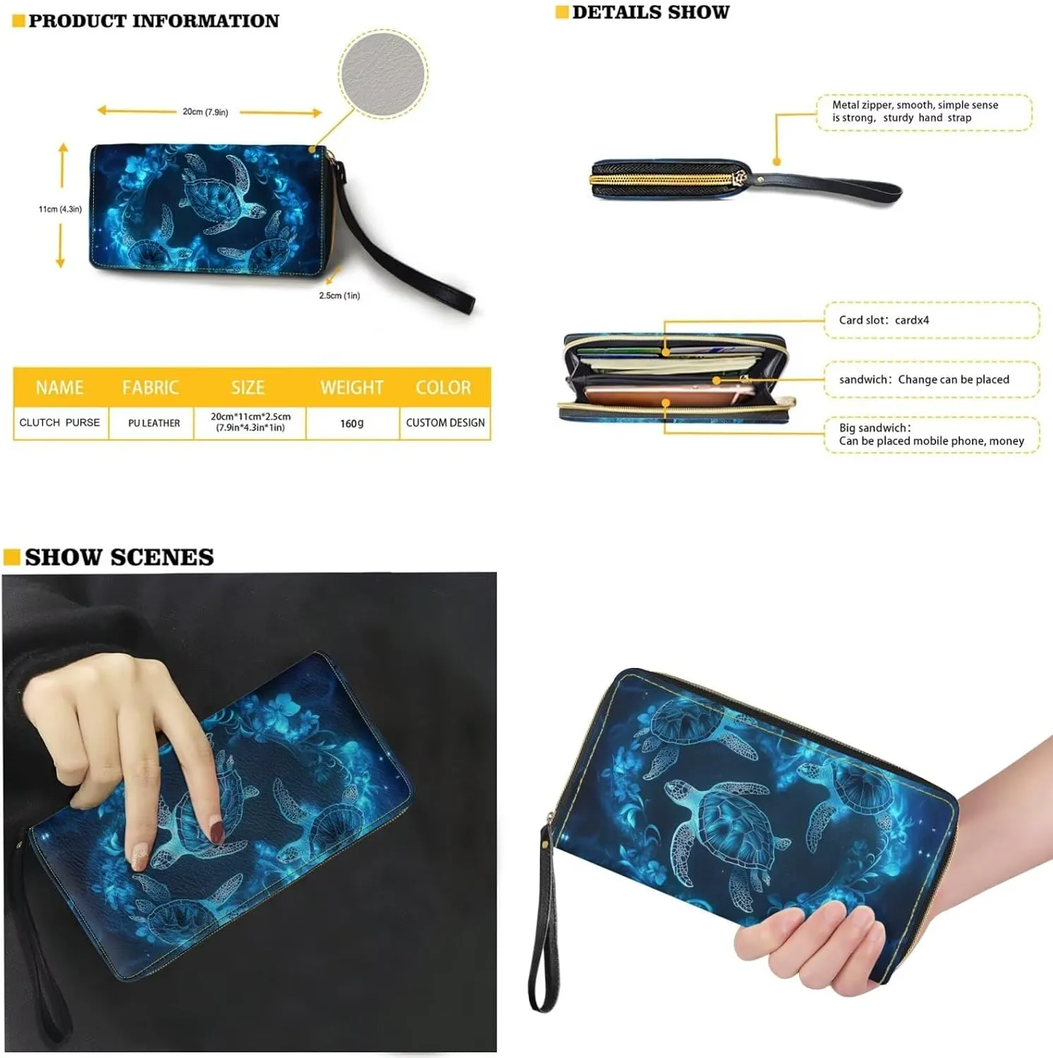 Fashion Purse and Wallet Set for Women Travel Outdoor Shopping Work