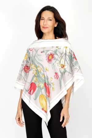 Floral Print Poncho