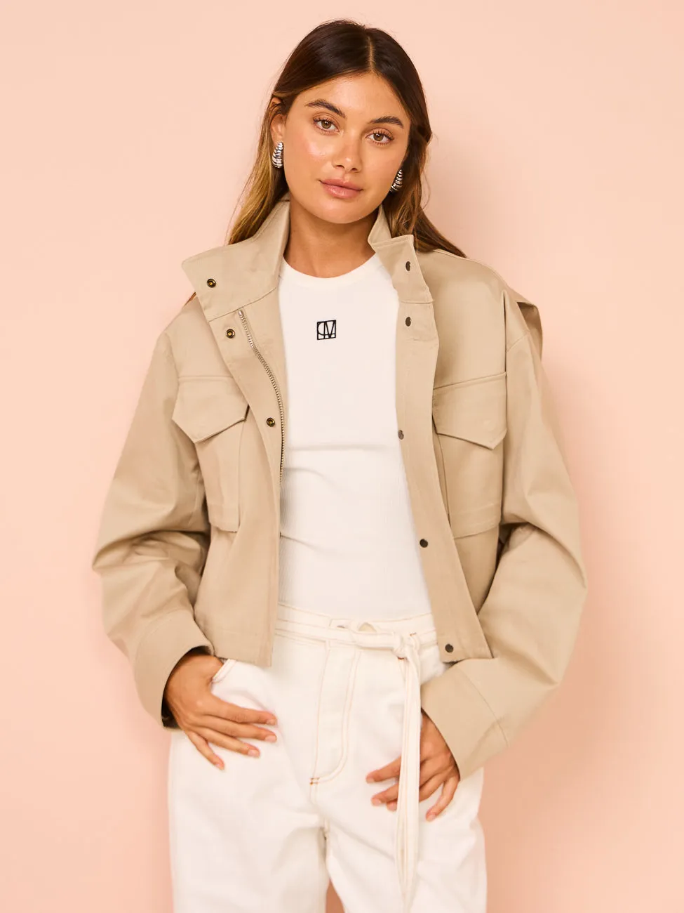 Friends with Frank The Esther Cropped Trench in Walnut