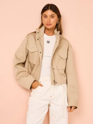 Friends with Frank The Esther Cropped Trench in Walnut