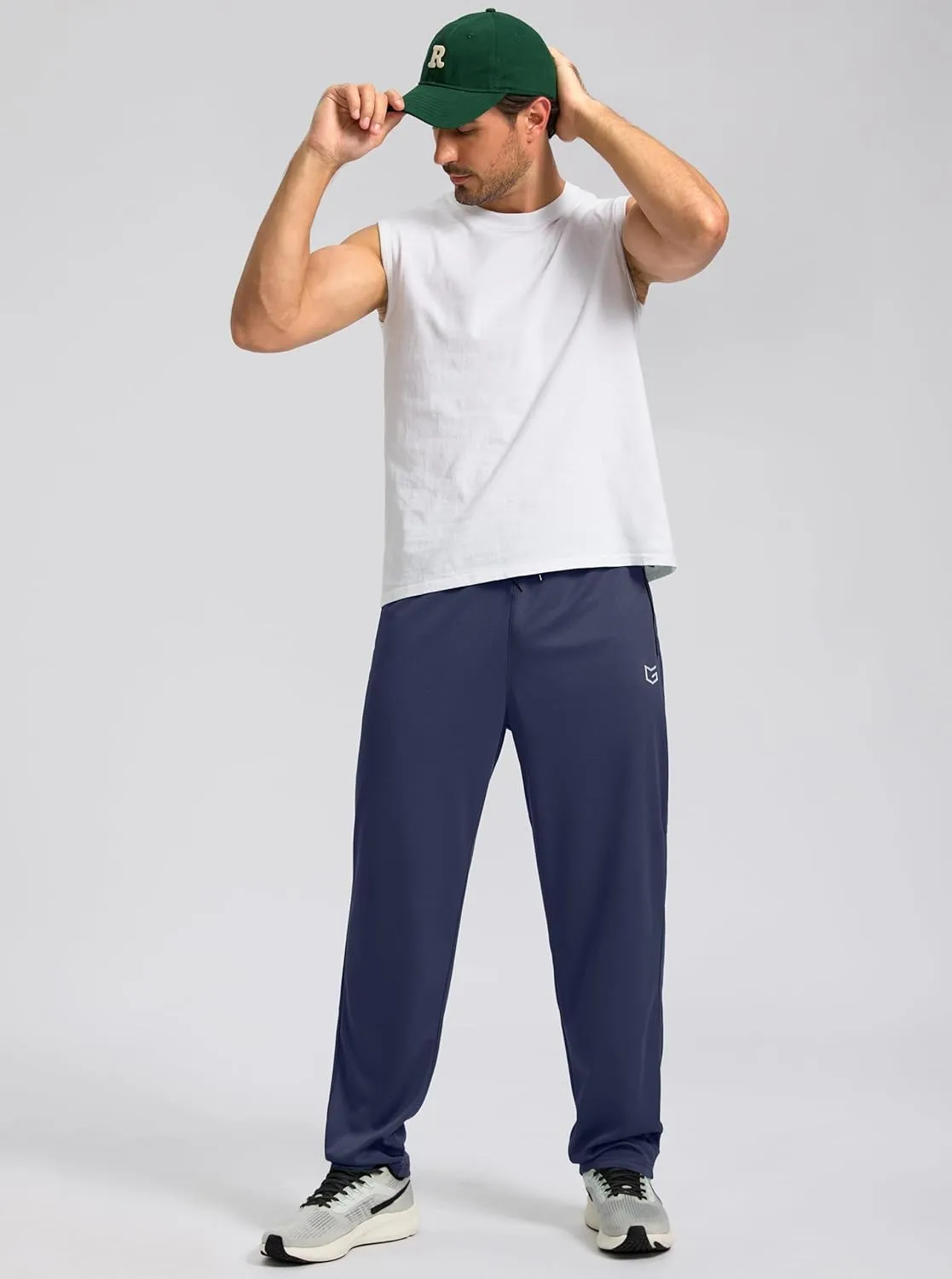 G Gradual Men's Sweatpants Mesh Lightweight with Zip Pockets Breathable Quick Dry Athletic Pants for Workout Running