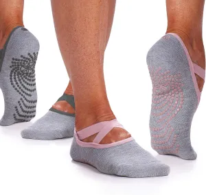 Gaiam Grippy Studio Yoga Socks for Extra Grip in Standard or Hot Yoga