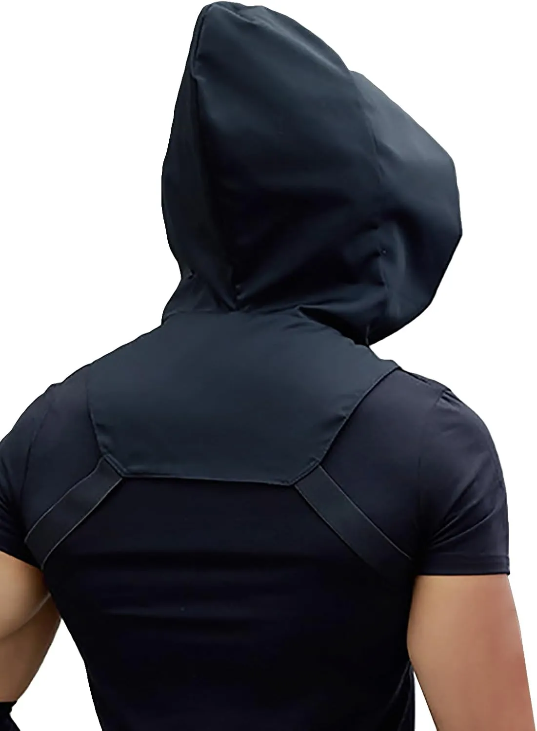 Halloween Adult Hooded Cape Hat Cowl Scarf Neck Warmer Cap Pirate Assassin Cosplay Costume Gothic Punk Headwear