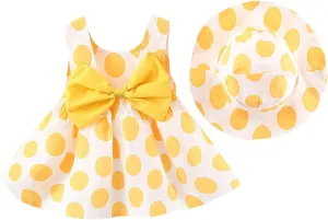 Infant Toddler Girls Short Sleeve Casual Dress Fruits Print Sundress A-Line Pleated Beach Dress