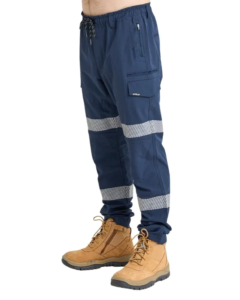 Jet-Lite Hybrid Taped Elastic Waist Pant - Navy