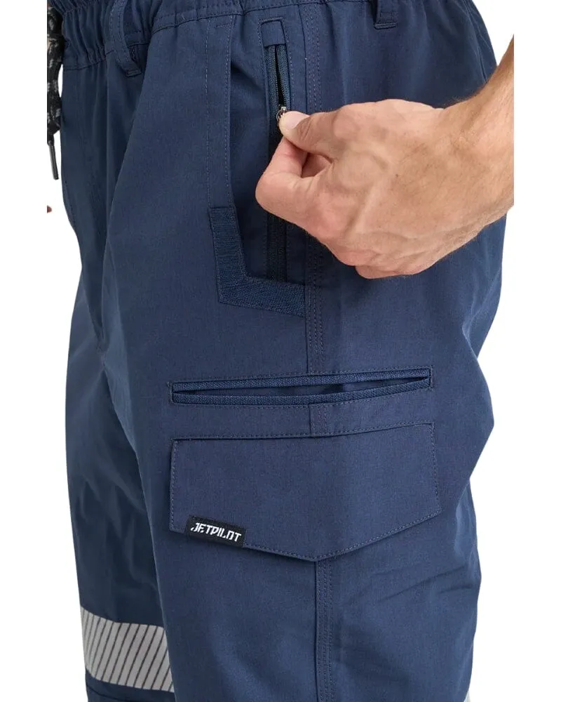 Jet-Lite Hybrid Taped Elastic Waist Pant - Navy