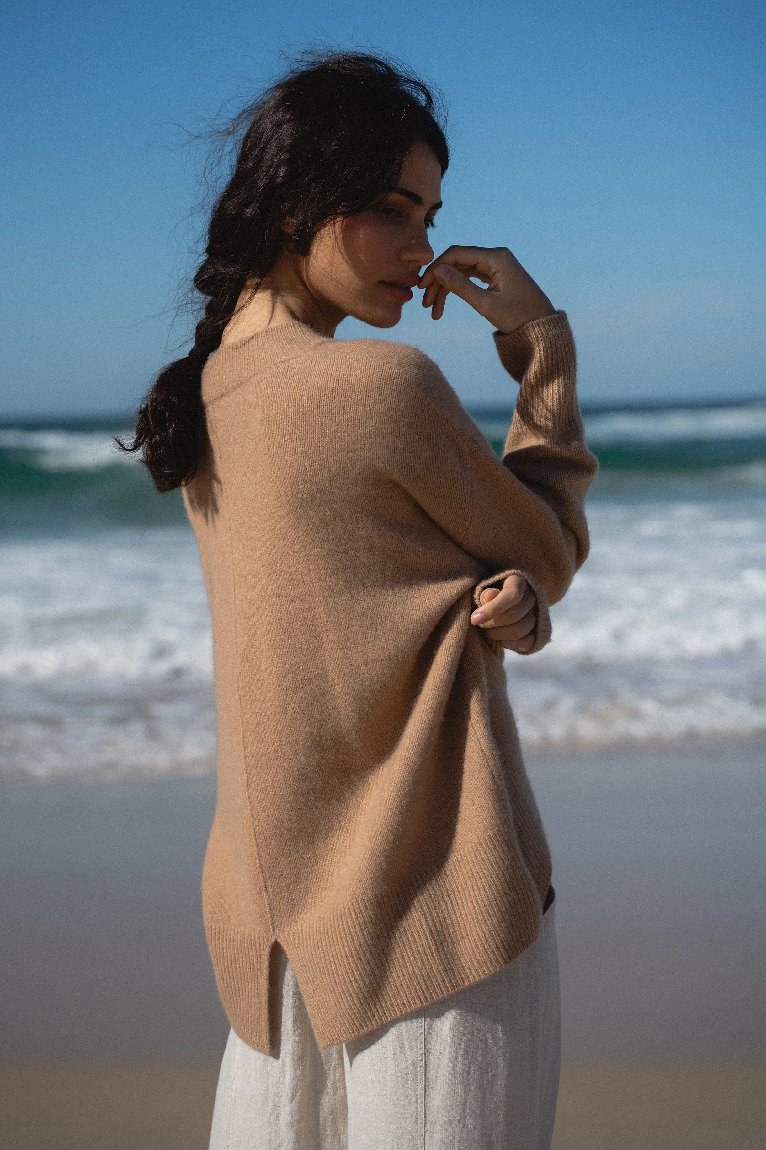 JUNE CAMEL CASHMERE KNIT