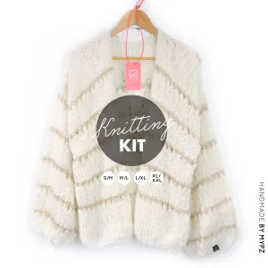 Knitting kit – MYPZ Light Alpaca-Silk Cardigan Glamour No10 (ENG-NL-DE)