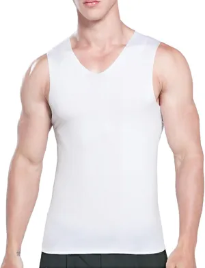Men's Summer Tank Top Ice Silk Traceless Thin Breathable V-Neck Sleeveless Top