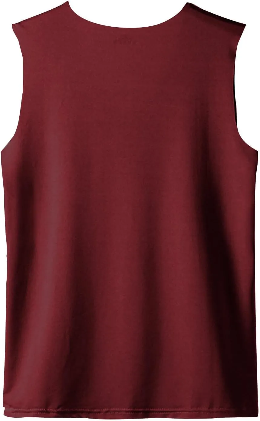 Men's Summer Tank Top Ice Silk Traceless Thin Breathable V-Neck Sleeveless Top