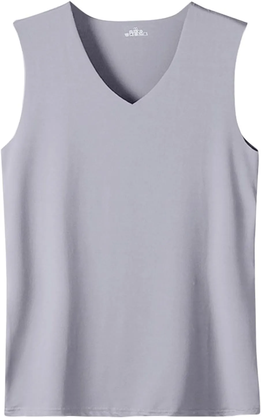 Men's Summer Tank Top Ice Silk Traceless Thin Breathable V-Neck Sleeveless Top