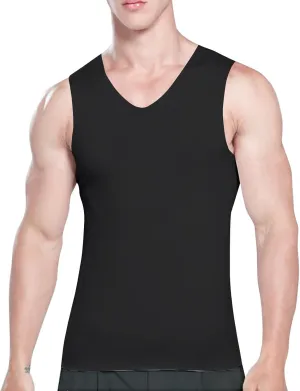 Men's Summer Tank Top Ice Silk Traceless Thin Breathable V-Neck Sleeveless Top