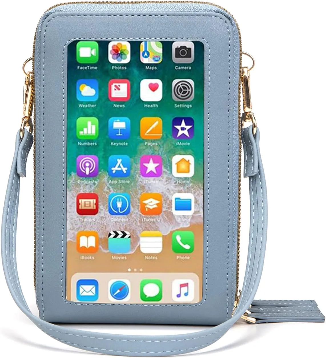 myfriday Touch Screen Crossbody Phone Purse for Women, Rfid Blocking Small Cellphone Shoulder Purse with 2 Adjustable Strap