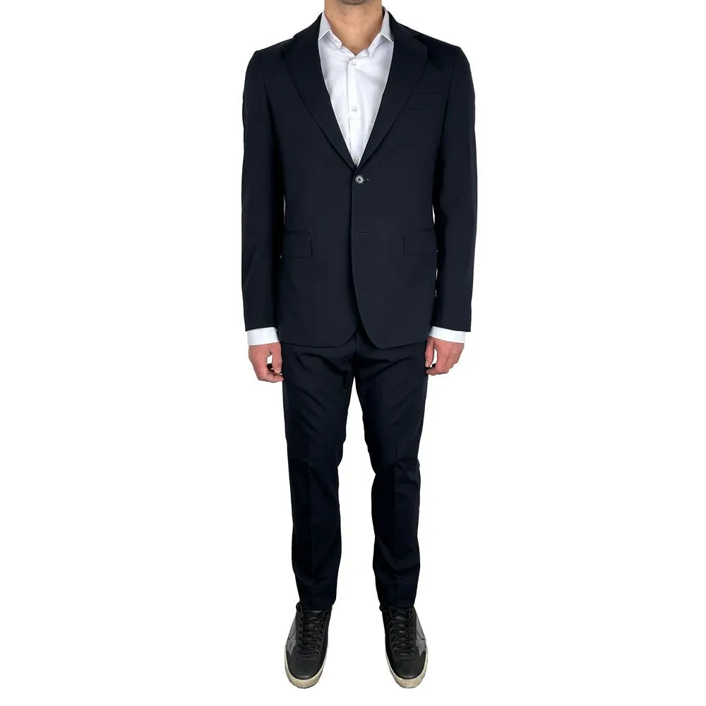 Navy Wool Mens Suit