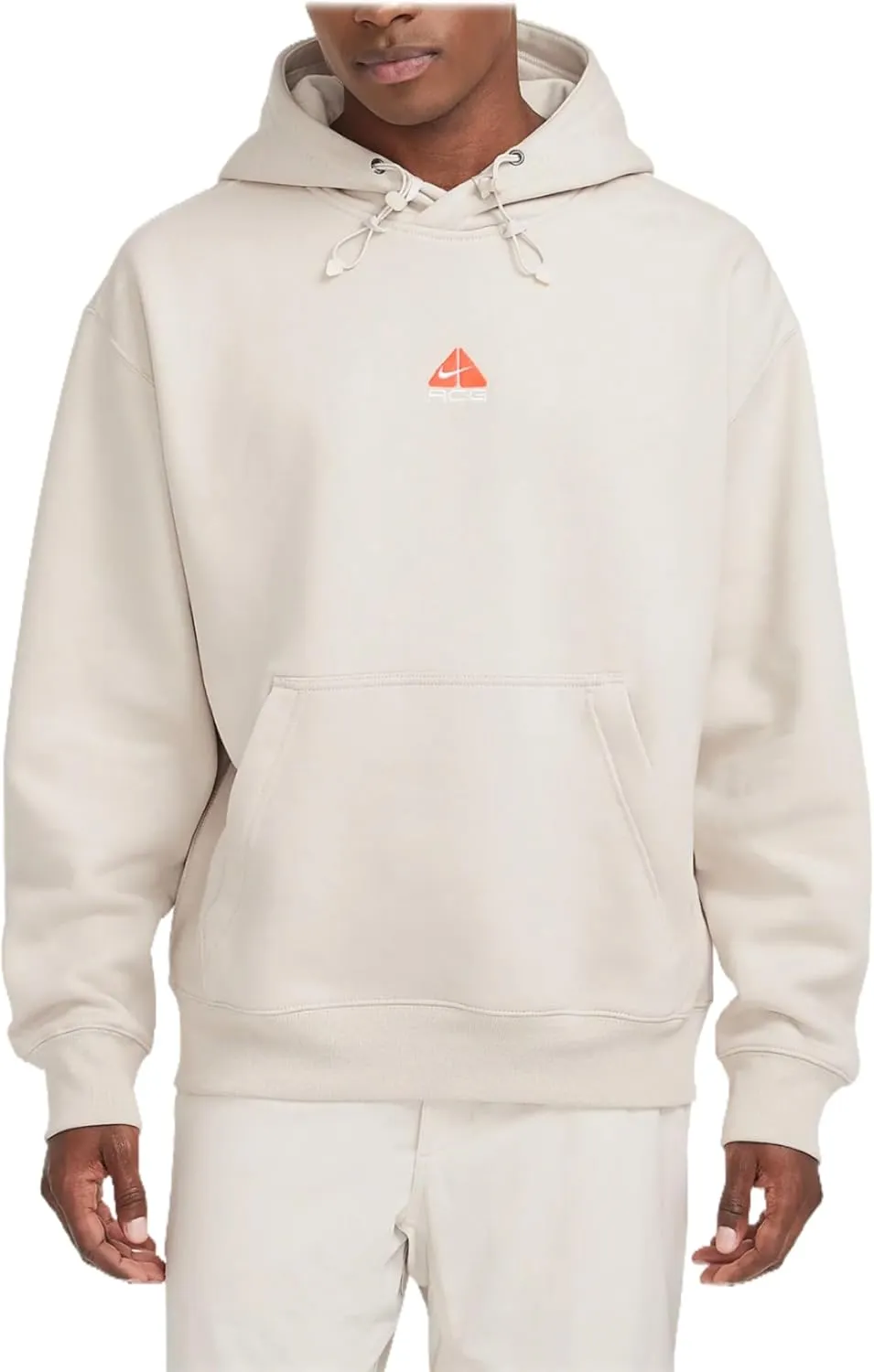 Nike ACG Therma-FIT Fleece Pullover Hoodie (DH3087-104, Light Orewood Brown/Hyper Crimson/Light Orewood Brown)
