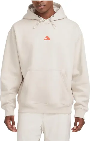 Nike ACG Therma-FIT Fleece Pullover Hoodie (DH3087-104, Light Orewood Brown/Hyper Crimson/Light Orewood Brown)